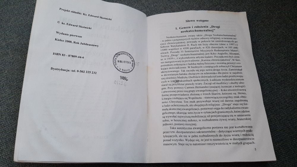 Neokatechumenat - szansa czy zagrożenie dla Kościoła xEdward Skotnicki