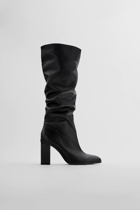 ZARA SUPERLuksusowe KOZAKI SKÓRZANE na obcasie 40 500 zł