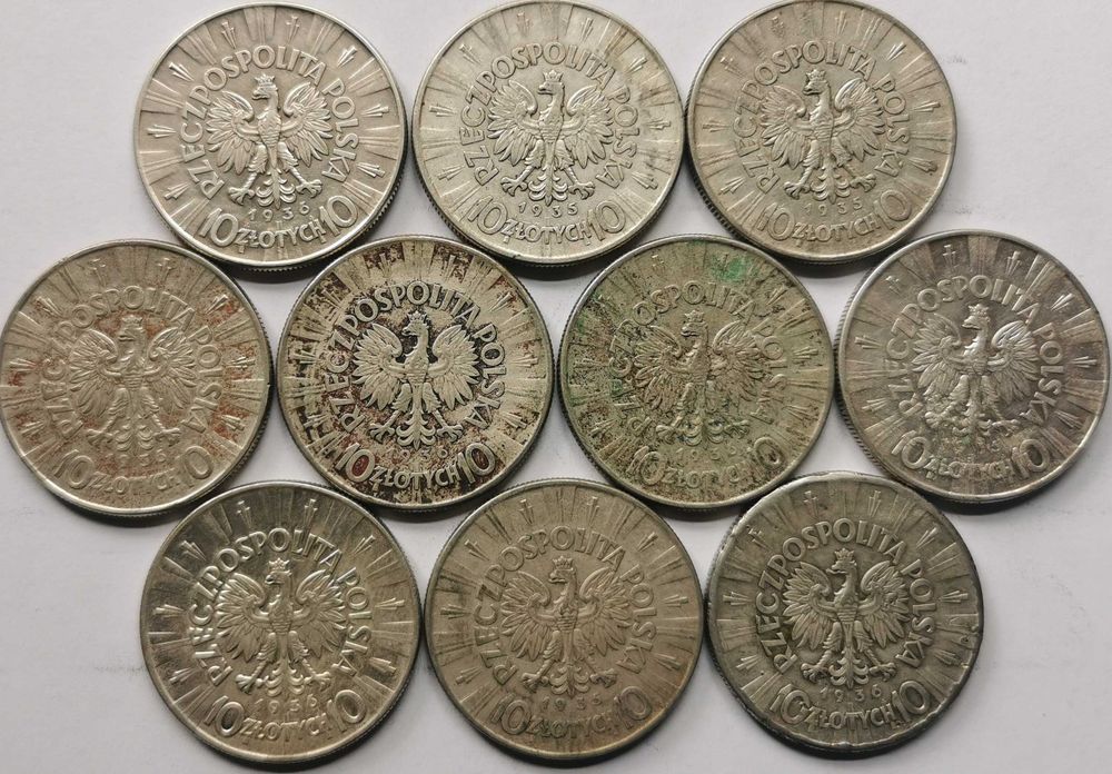 Monety - II RP - 10 zł. Józef Piłsudski - 1935/36r. - S3-PS