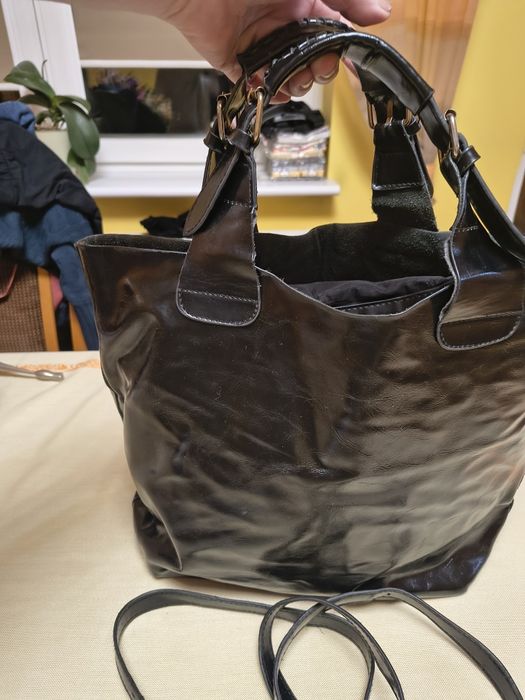 Torebka czarna z eko skóry