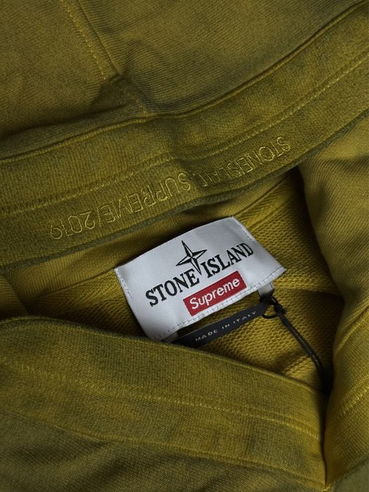 Stone Island x Supreme Off Dye Cotton Hoodie