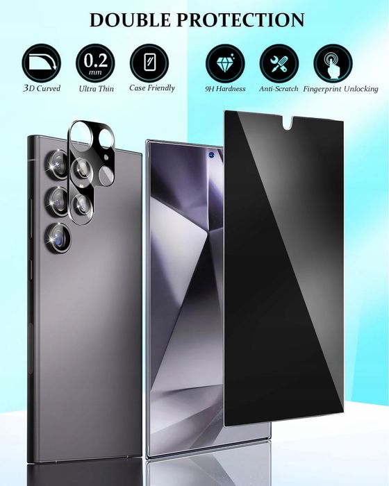 Ochrona Prywatności do Samsung Galaxy S24 Ultra Szkło + ochrona