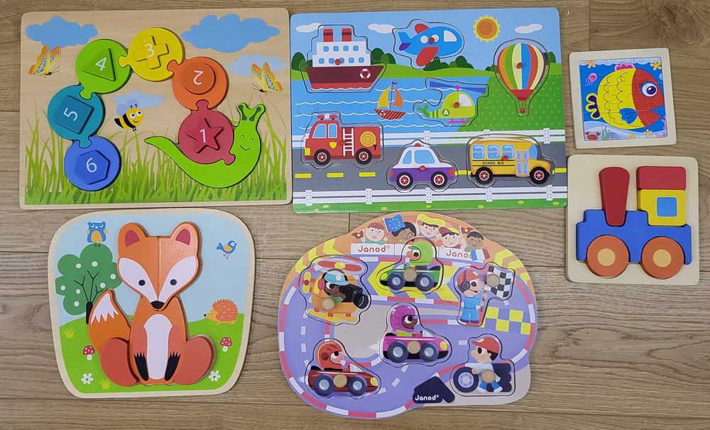 Układanki drewniane