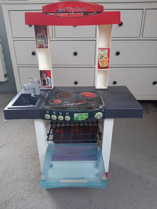 Kuchnia zabawkowa Smoby mini Tefal, kasa plus inne akcesoria