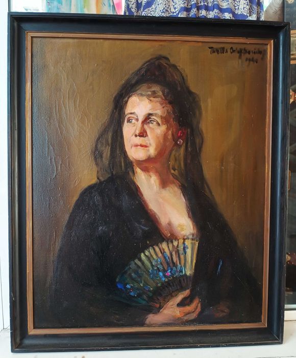 Quadro Óleo Sobre Tela Thecla Orloff Davidoff