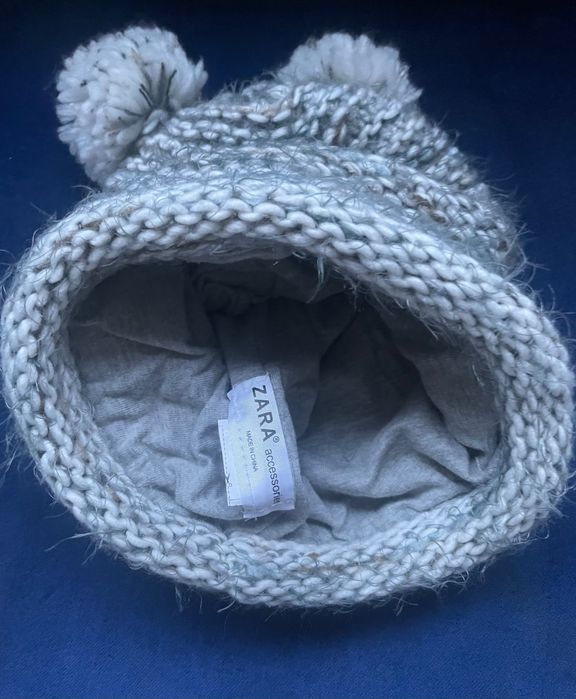 ZARA czapka i komin komplet dla dziewczynki obwód głowy ok 40 cm