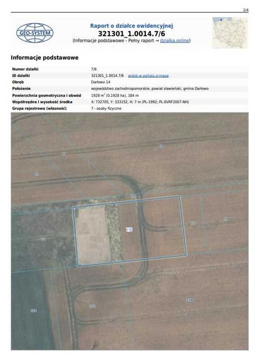 Działka 1928 m² – Darłowo – Dom / Usługi/ Turystyka