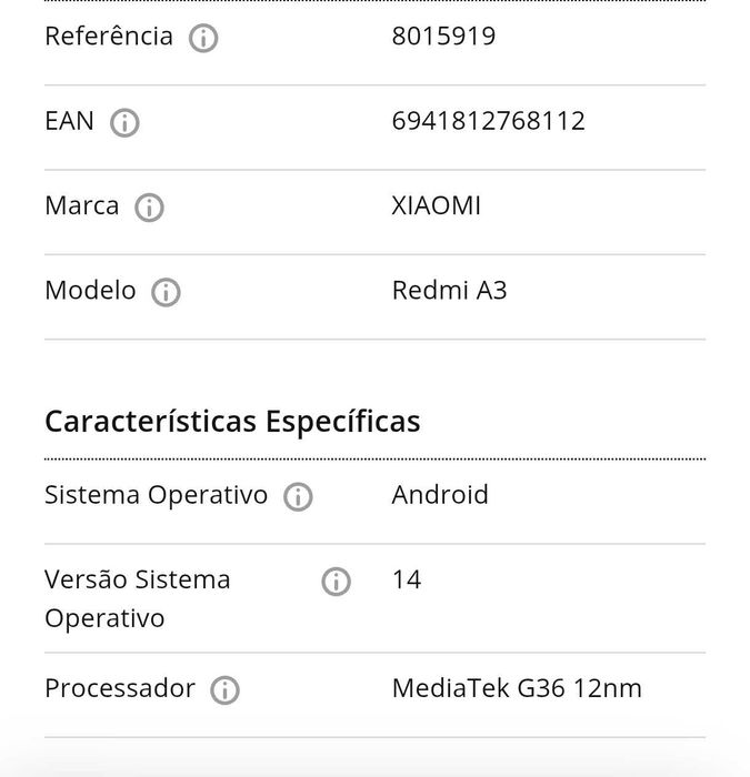 XIAOMI Smartphone Redmi A3 verde