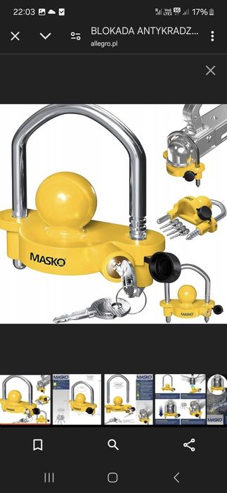 Blokada antykradzieżowa przyczepy Masko