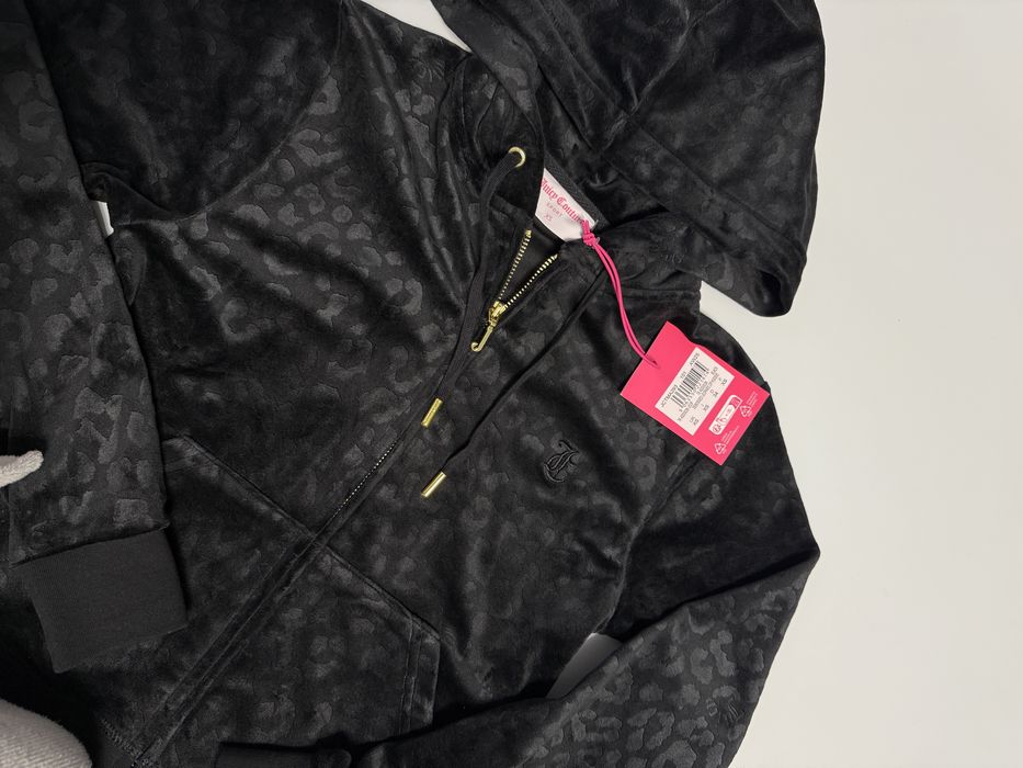 Велюрови костюм Juicy Couture оригінал чорний леопард XS без страз