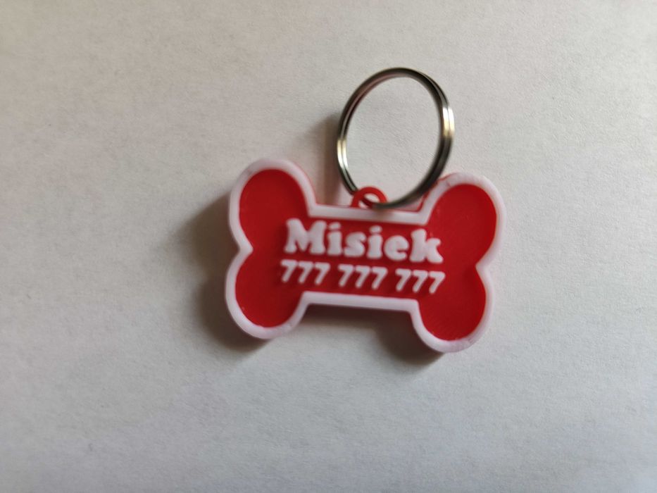 adresówka, identyfikator dla psa - kość