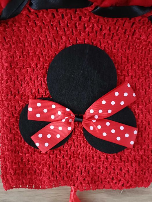 Nowa Sukienka Myszka Minnie / strój kostium + opaska rozm 98/104
