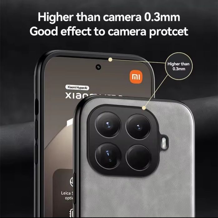 Luksusowe etui skórzane Xiaomi 15T Pro megnetic