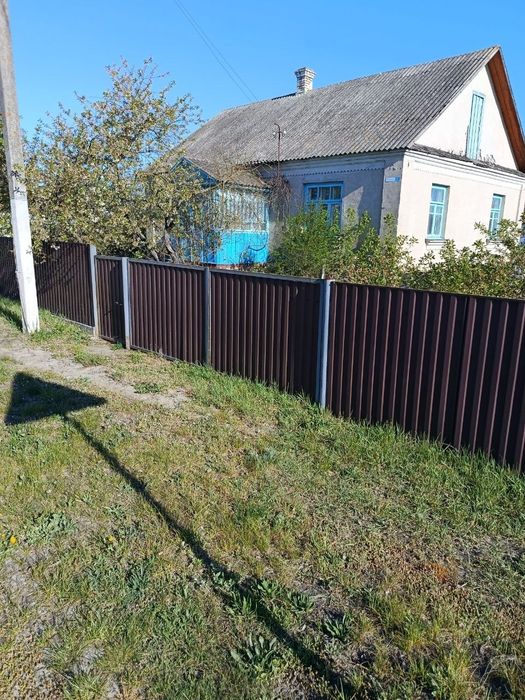 Цегляний будинок з земельною ділянкою та господарськими будівлями