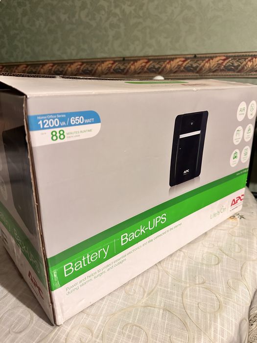 ДБЖ APC Back-UPS 650W/1200VA USB Schuko (BX1200MI-GR)