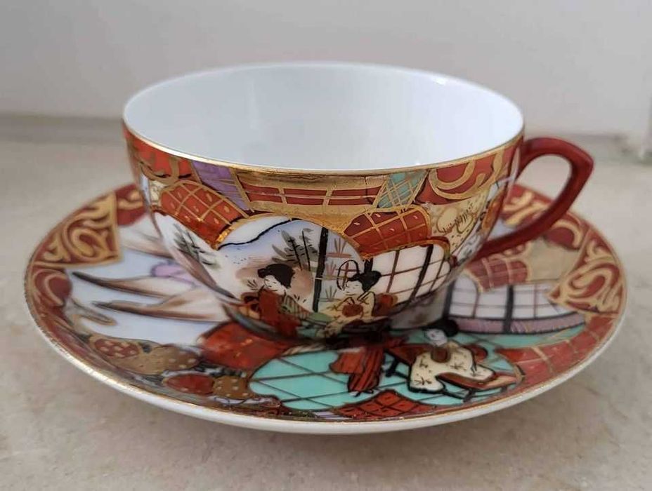 Serviço de café "casca de ovo" Vista Alegre. Satsuma NOVO
