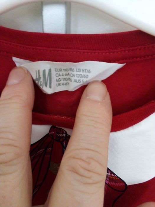 H&M-jak nowy tiszert rozmiar z metki 110-116