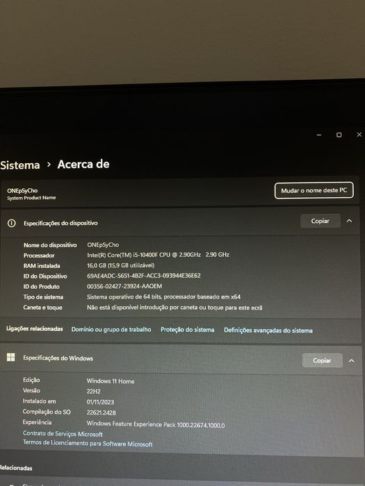 Vendo setup completo