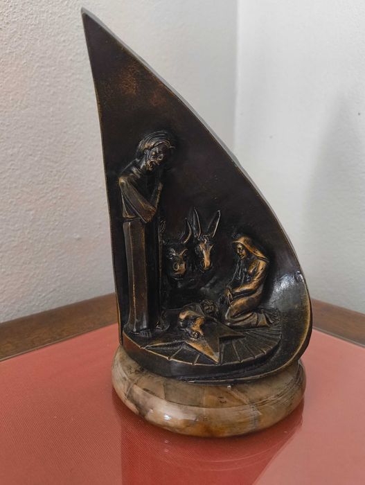 Presépio em cerâmica bronze