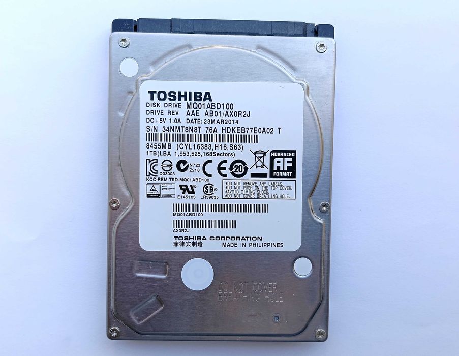 Dysk Toshiba 1 Tb 2,5 cala