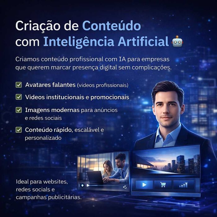 Criação de Websites, Sistemas Web e Conteúdo c Inteligência Artificial