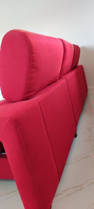 Sofá chaise lounge vermelho