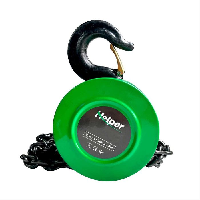 Таль ланцюгова 2т 3м Helper HP-1012 ручна лебідка ланцюг ручний