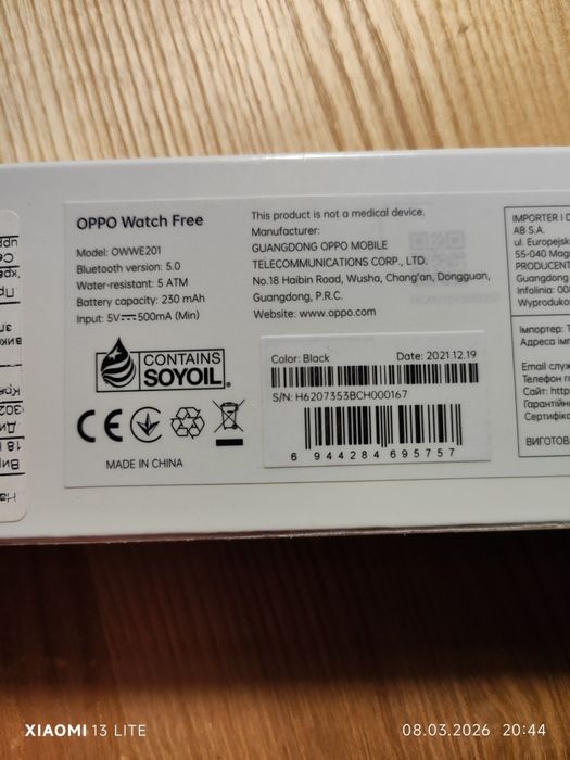 OPPO Watch Free смарт часы