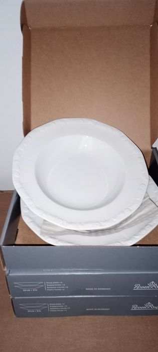 Rosenthal Biała Maria serwis talerze do obiadu 12 cz. Dla 6 osób Nowe