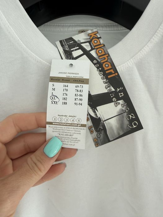 T-shirt koszulka męska biała nowa XL 100% bawełna