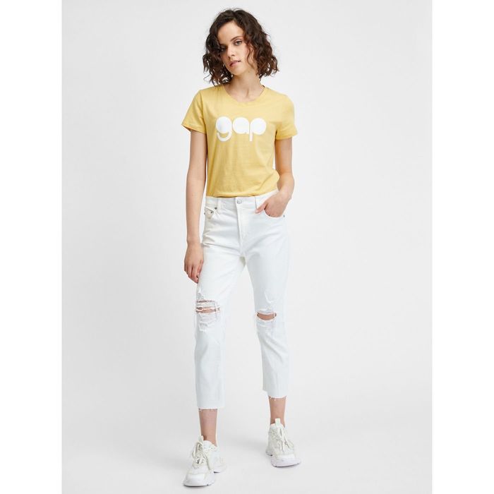 Jeansy z przetarciami boyfriend Gap Denim 29/29