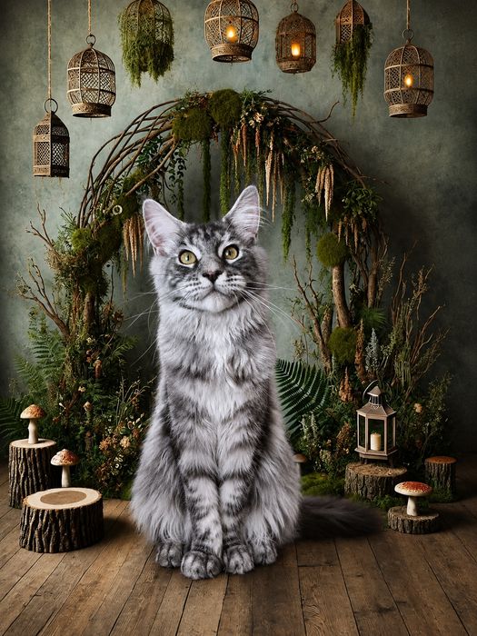 Кошечка породы Мейн