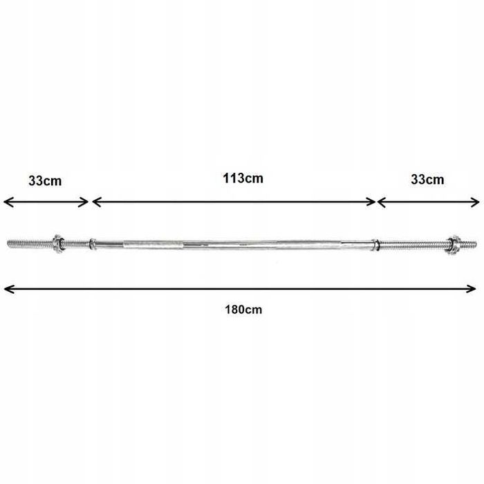 Gryf prosty sztanga 180cm 30mm