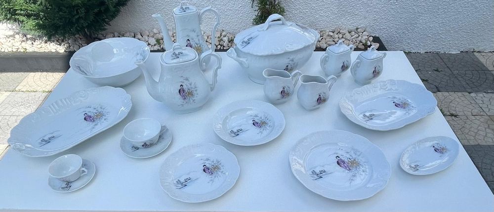 Conjunto vista alegre, servico jantar, chá e café ( 12 peças)