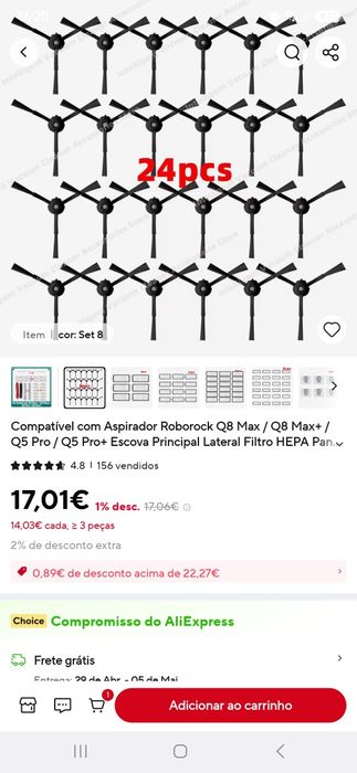 Escovas de robot de limpeza