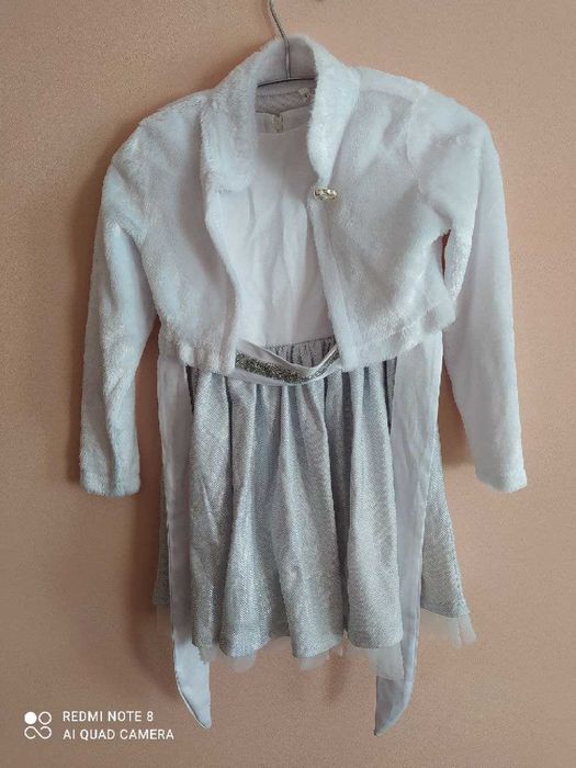 Плаття дитяче біле + кардеган