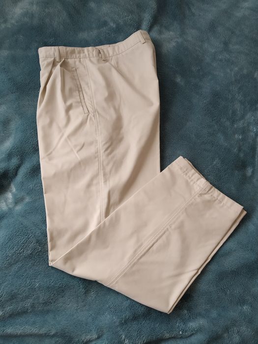 Jasne spodnie wizytowe L