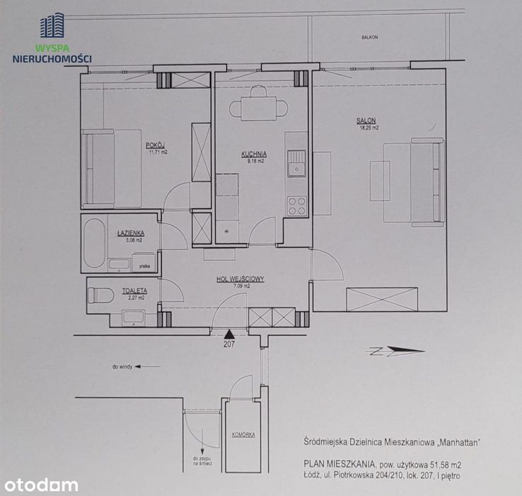 Piotrkowska | 2 pokoje | Balkon | Winda | Centrum
