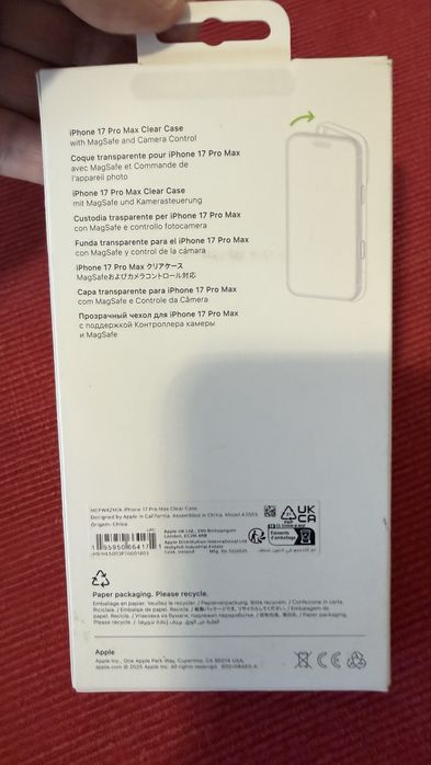 Capa iphone 17 pro max Clear case