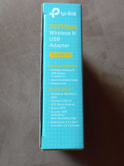 TP-LINK TL-WN821N USB Wireless N Adapter, WLAN, 300 Mbit/s64564341470466121