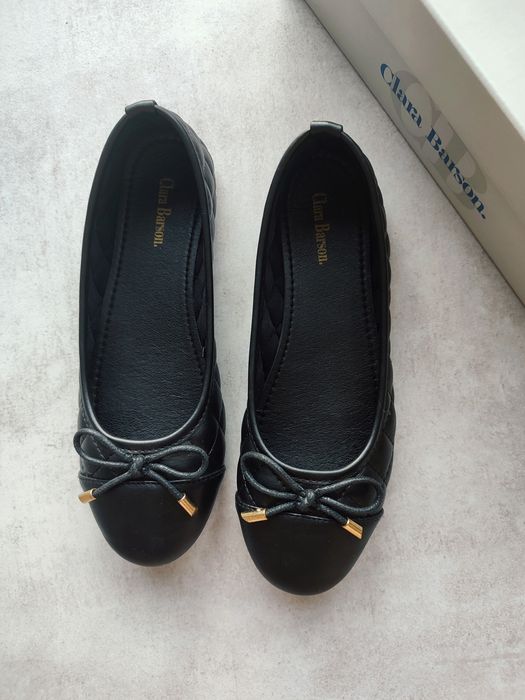 Baleriny Clara Barson CCC czarne baletki 36 zakończenie roku