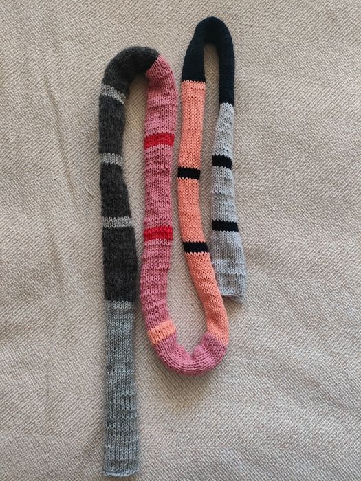 Szalik patchwork druty wool