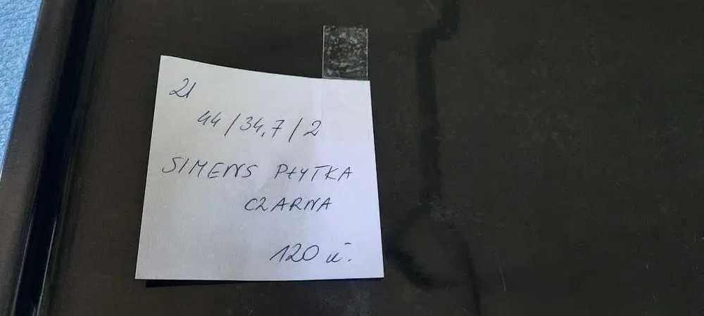 Blacha płytka, czarna do piekarnika Siemens.
