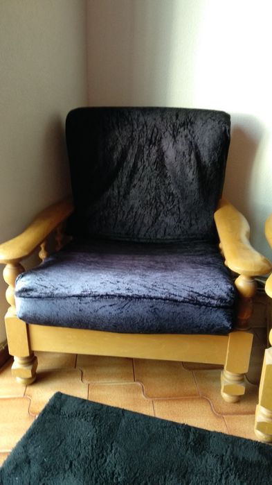 Sofá Cama 3 lugares + Sofá Individual (Doação Oferta)