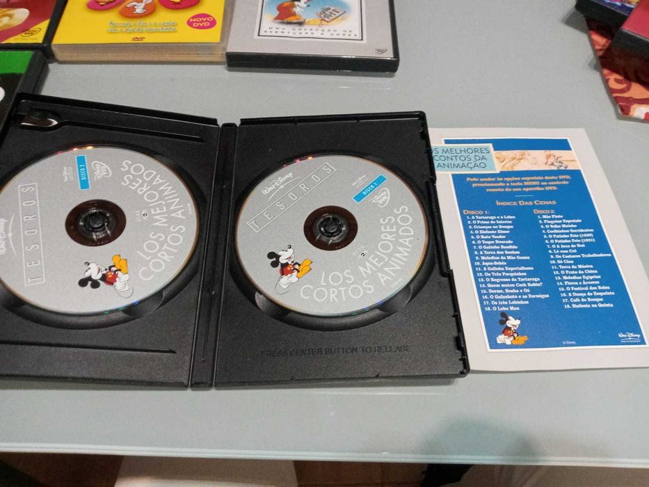 7 DVDs Disney em ótimo estado