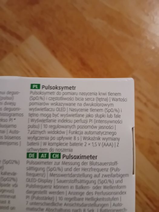 Pulsoksymert do mierzenia