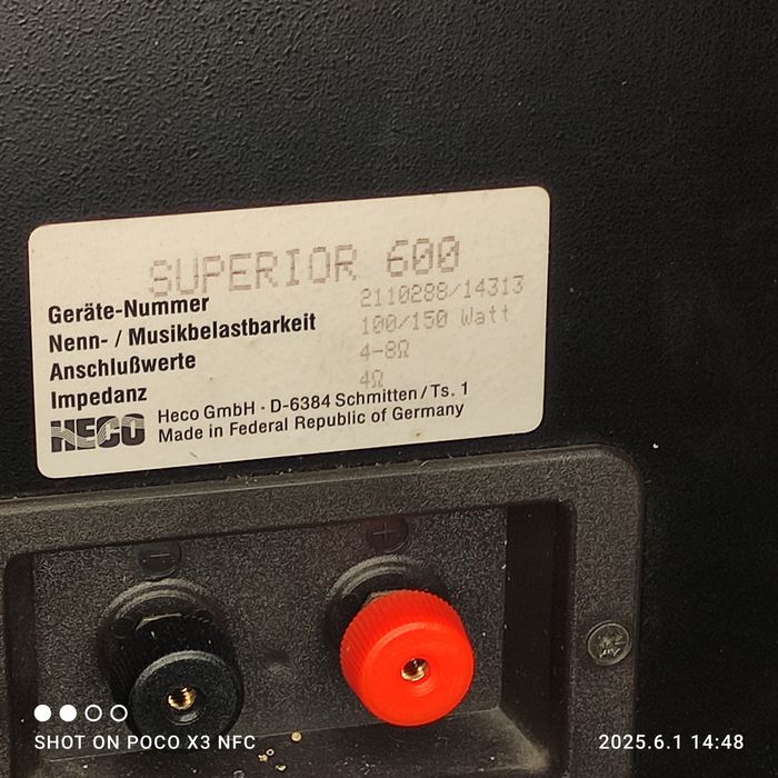 Акустика колонки HECCO SUPERIOR 600