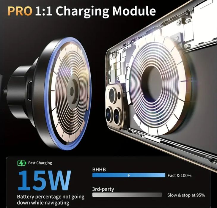 Suporte de Mesa Articulado com Carregamento Wireless 15W (MagSafe)