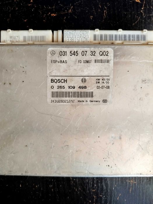 Блок керування ESP 0315450732, 0265109498	Mercedes w210, w202