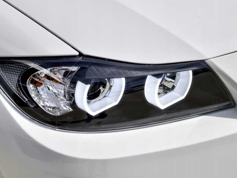 Lampy reflektory przednie przód BMW E90 05-08 D1S RINGI LED U-BAR NOWE